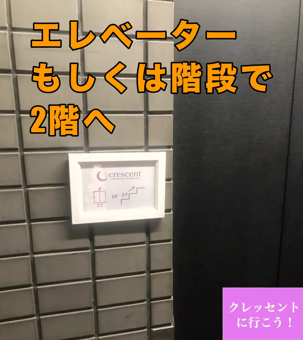 Axis南森町IIIビル内のエレベーターとクレッセント案内